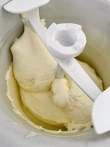 Ice cream in churner